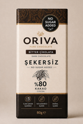 ORİVA Şekersiz %80 Kakao Bitter Çikolata